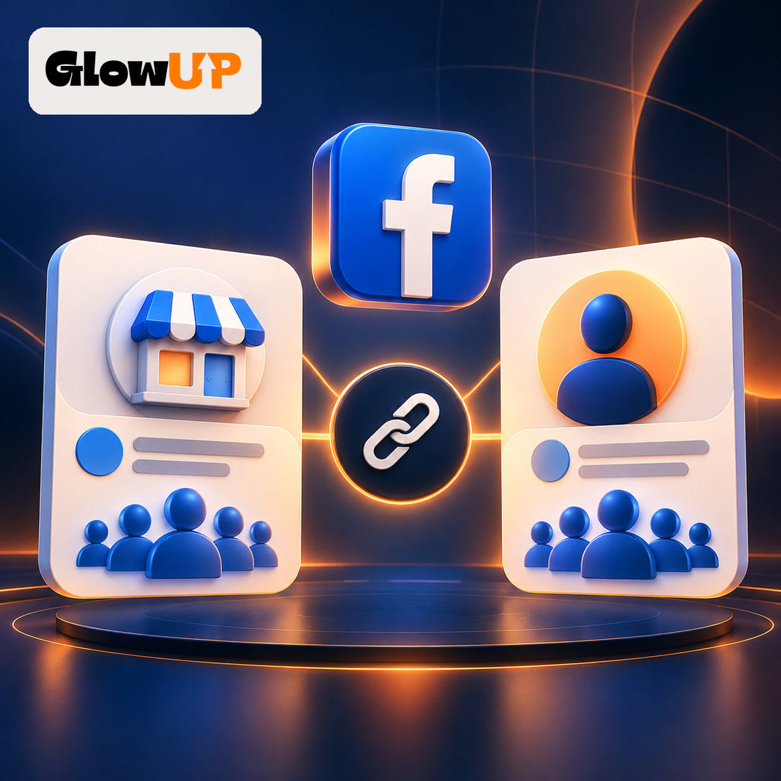 Confronto tra una pagina Facebook e un profilo professionale per scegliere il link pubblico corretto prima dell’ordine.