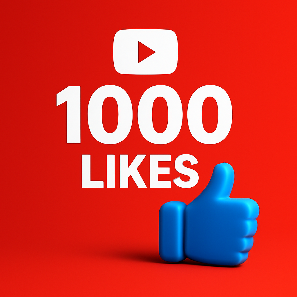 
Illustration: 1.000 YouTube-Likes mit einem Like-Symbol.