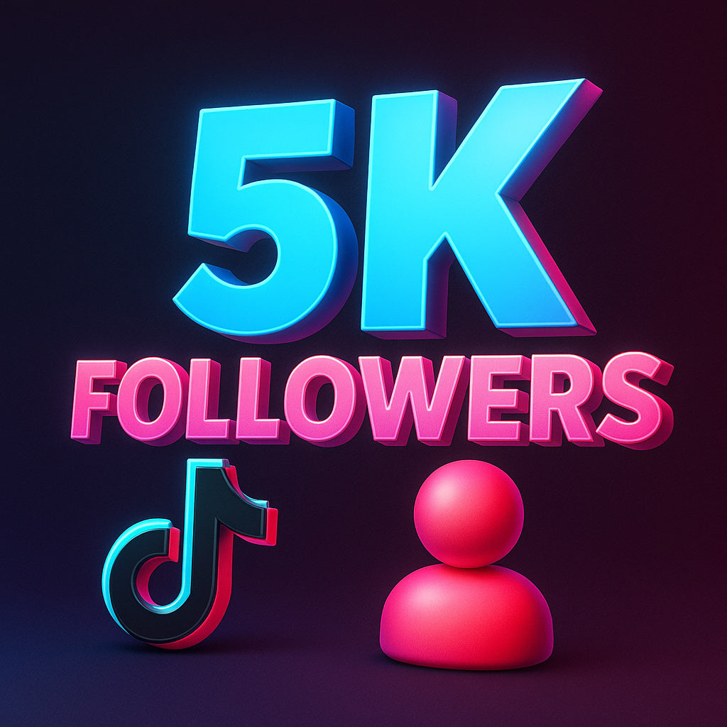 
Illustration of 5,000 TikTok followers with a profile icon.