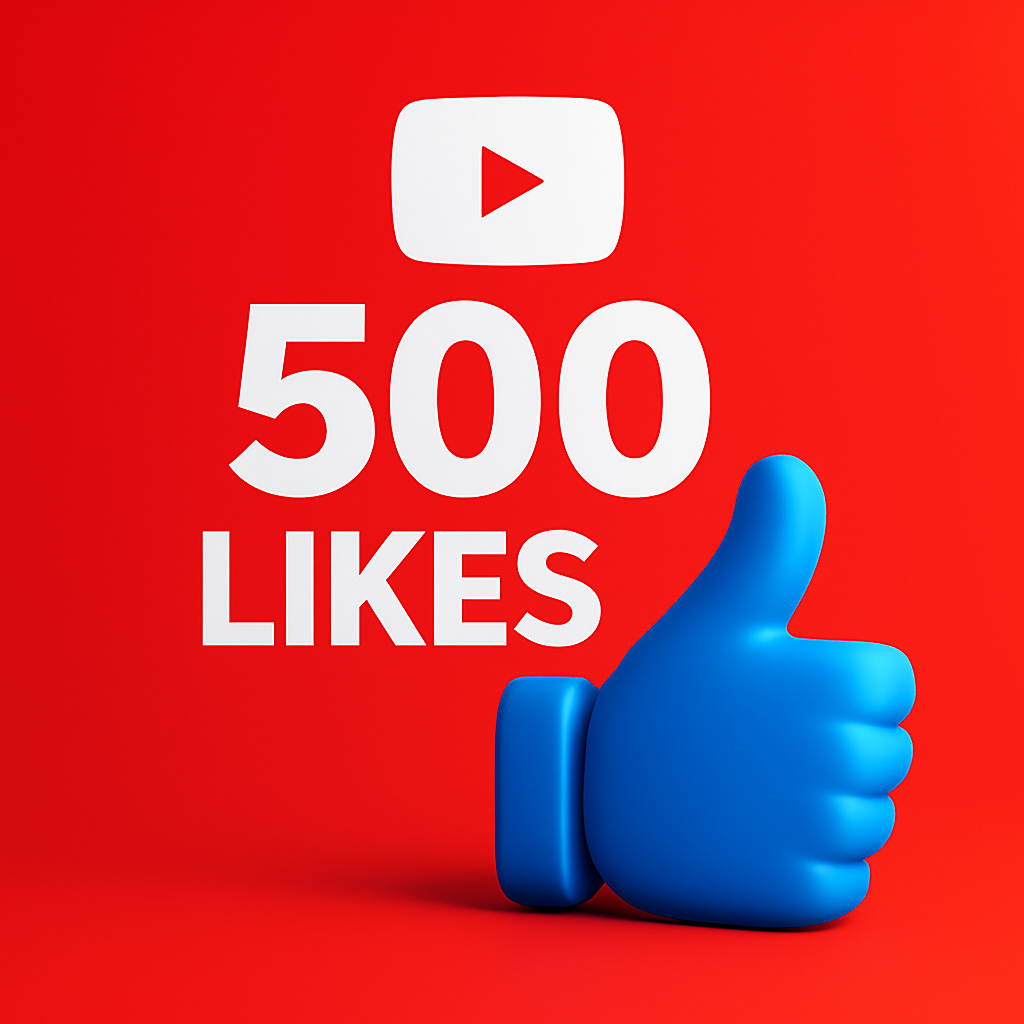 
Illustration: 500 YouTube-Likes mit einem Like-Symbol.