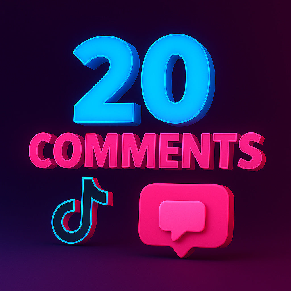 
Illustration of 20 TikTok comments with a comment bubble.