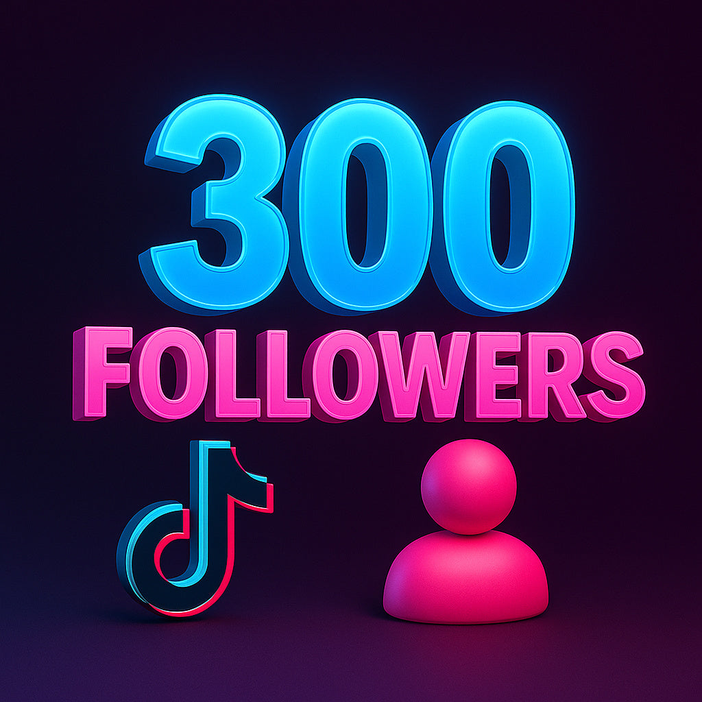 
Illustration of 300 TikTok followers with a profile icon.