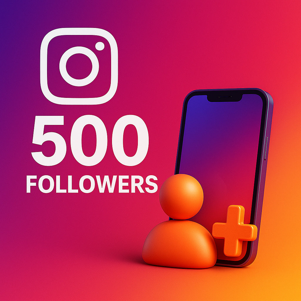 
Illustration: 500 Instagram-Follower mit einem Profilsymbol.