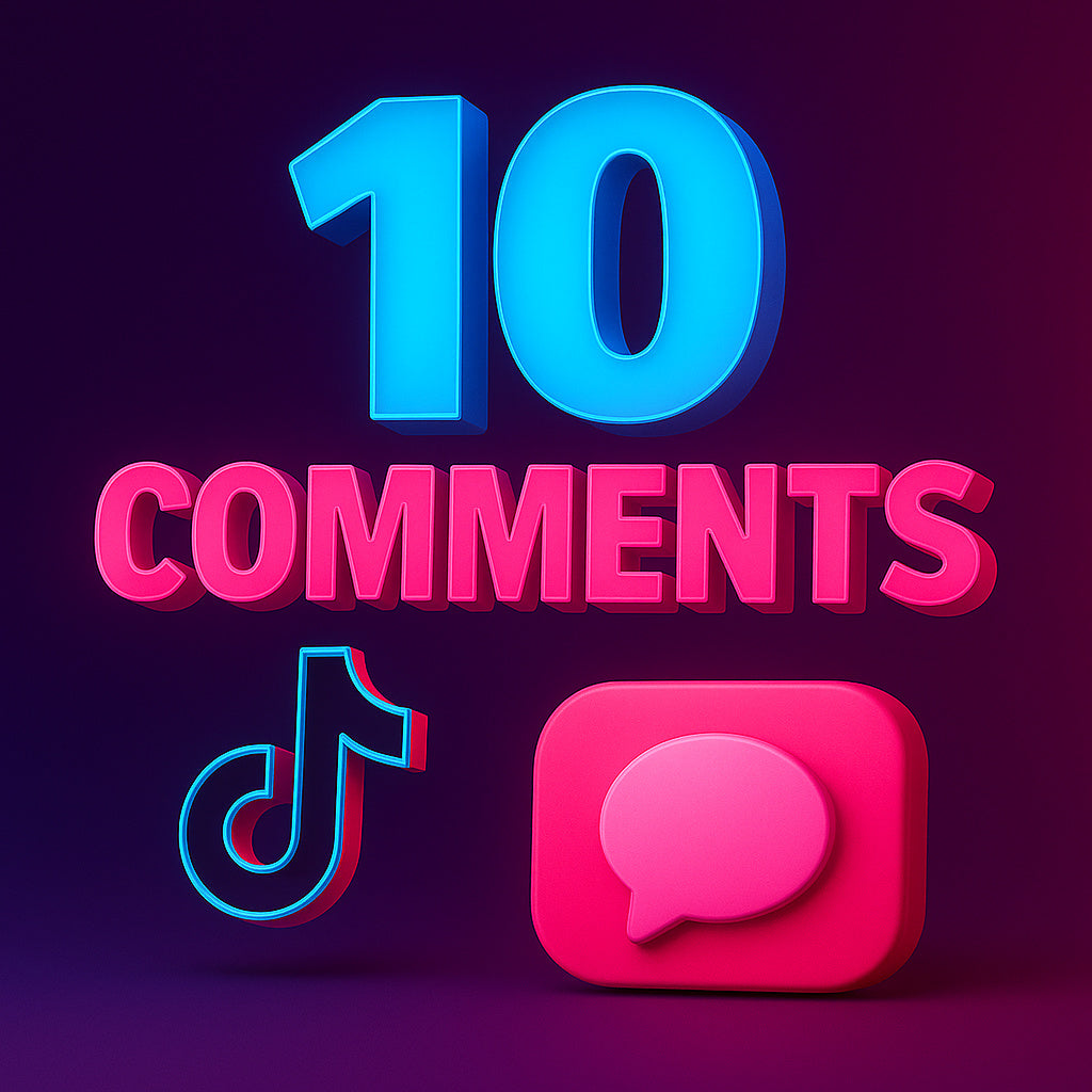 
Illustration of 10 TikTok comments with a comment bubble.