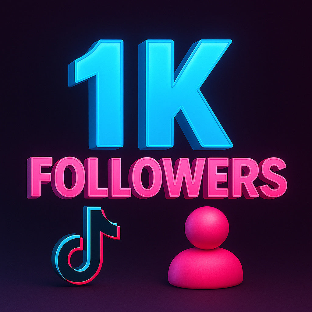 
Illustration of 1,000 TikTok followers with a profile icon.