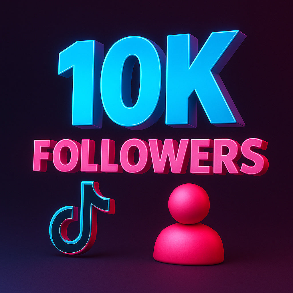
Illustration of 10,000 TikTok followers with a profile icon.
