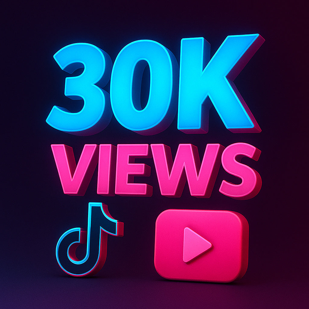 
Illustration: 30.000 TikTok-Aufrufe mit einem Wiedergabesymbol.