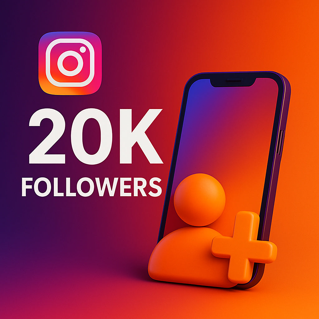 
Illustration: 20.000 Instagram-Follower mit einem Profilsymbol.
