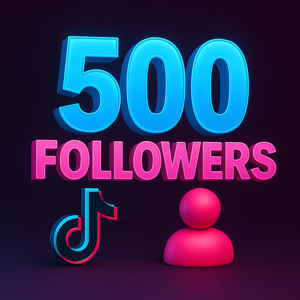 
Illustration of 500 TikTok followers with a profile icon.