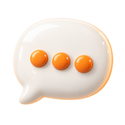Icono 3D de burbuja para comentarios