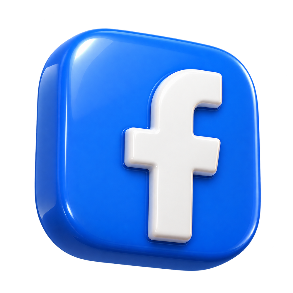 Icono 3D de Facebook