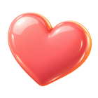 Icono 3D de corazón para likes