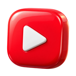 Icono 3D de YouTube